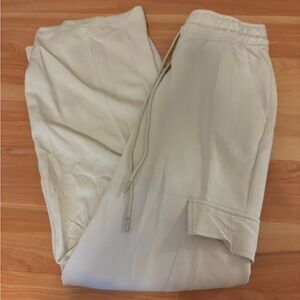 Flowy light colored cargo sweatpants